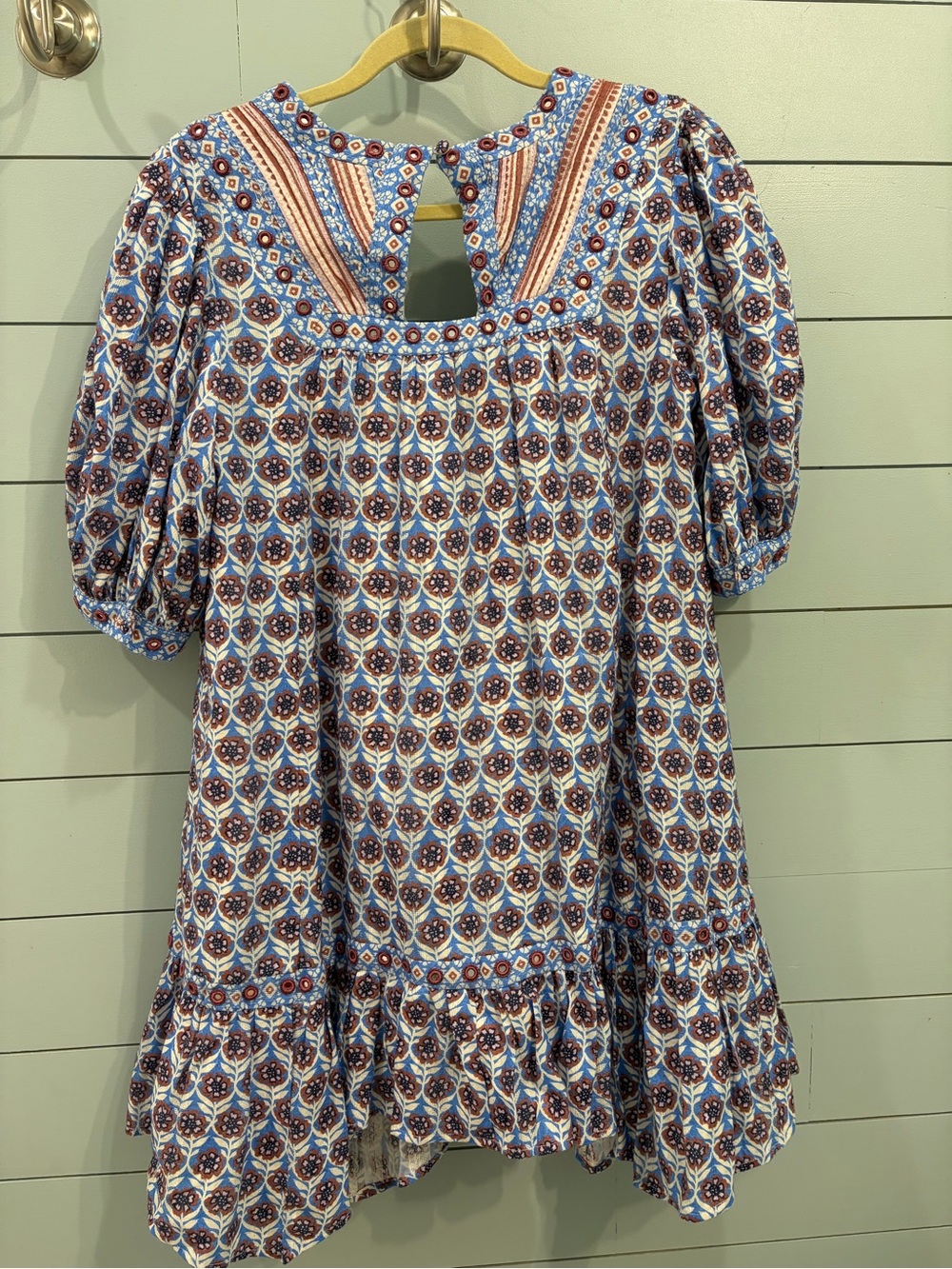 Maeve Boho Mini Dress Women’s Embroidered Anthropologie M - Picture 5 of 9